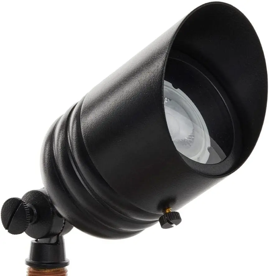 

20-Pack 12V Fat Boy Brass Outdoor Spotlights (Black) with 5W 2700K Warm White 400 Lumen MR16 LED Bulbs