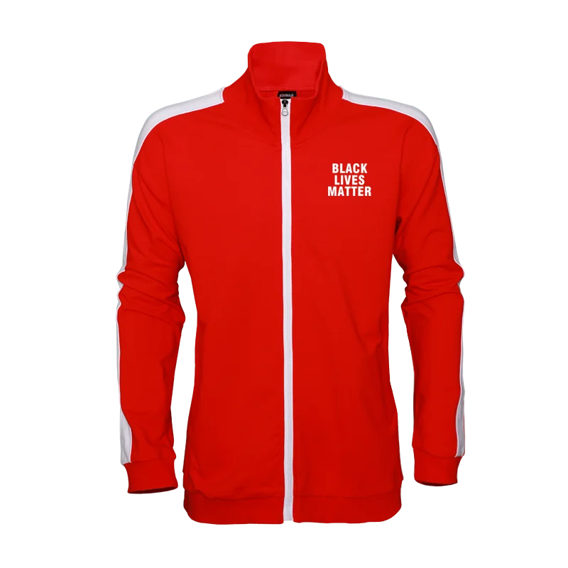 Kardigan z kapturem James Strike BLA LIVES MATTER, modny młodzieżowy wzór geometryczny, mieszanka bawełny i poliestru, jesienna moda.