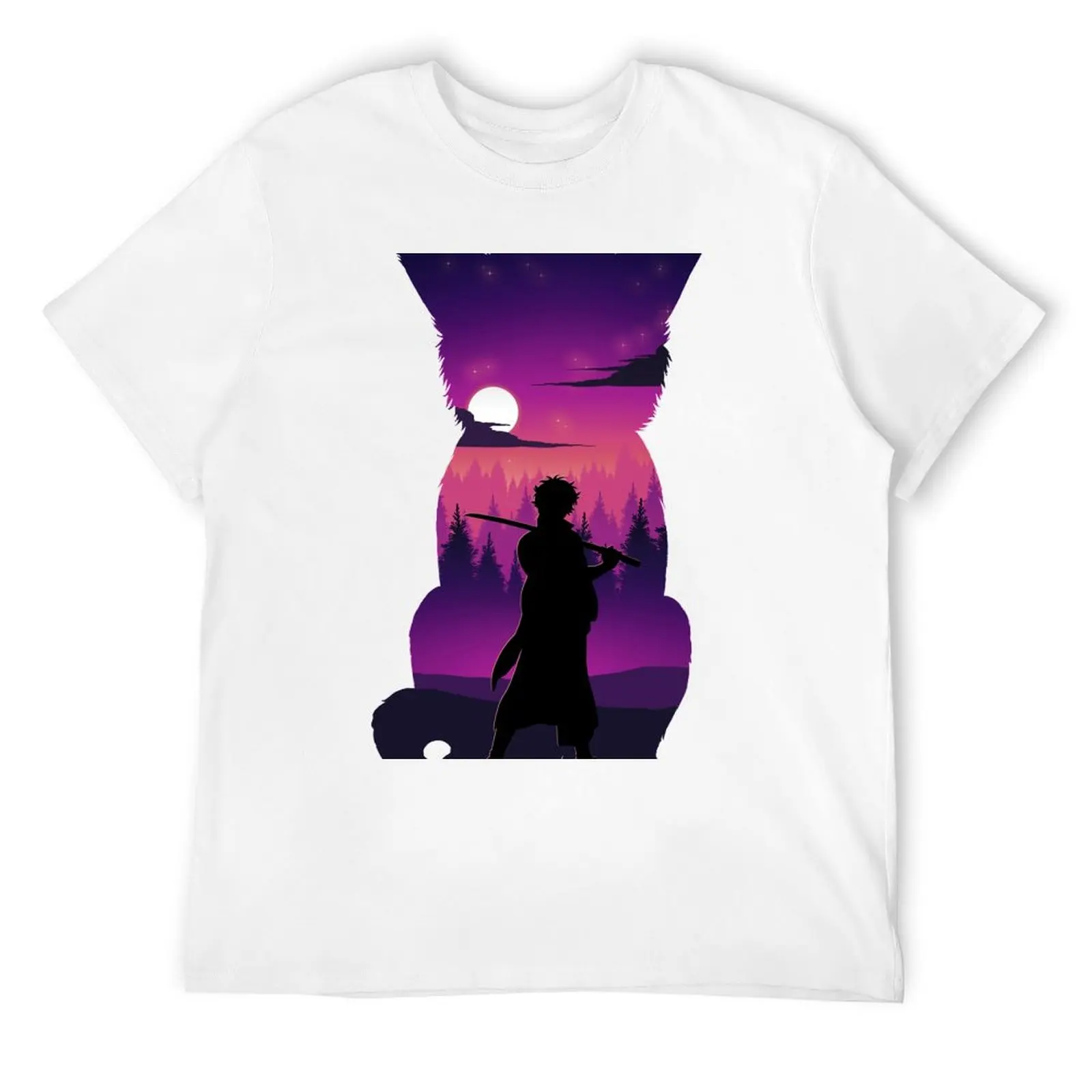 Gintoki Silhouette T-Shirt funny gifts clothes graphic t shirt vintage men tshirt