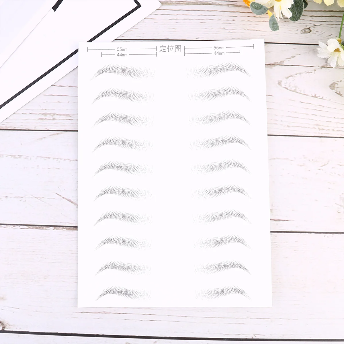 2 Sheets/18 Simulation Eyebrow Sticker Artificial Patch Pen Pencil Makeup Tools