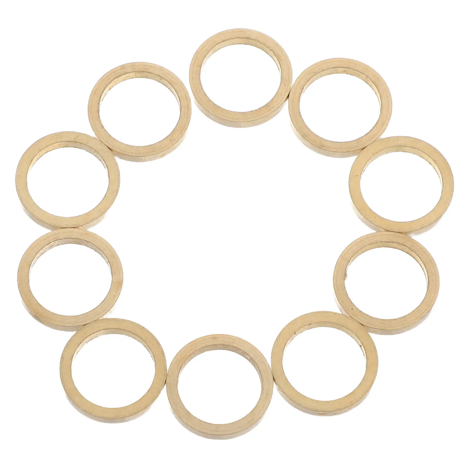 10Pcs Heavy Duty Copper Door Hinge Washers Round Flat Gaskets Reinforcement Parts Kitchen Bathroom Door Adjustment Shims