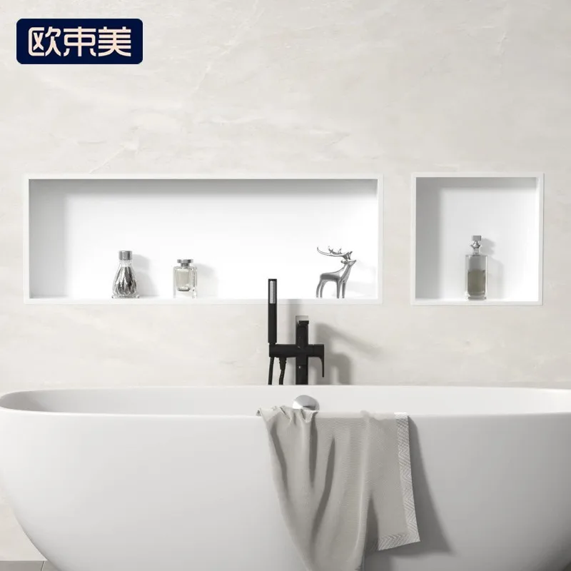 Bathroom Niche Embedded Moisture-proof Metal 304 Stainless Steel TV Cabinet Shower Room Finished Product Embedded Shelf
