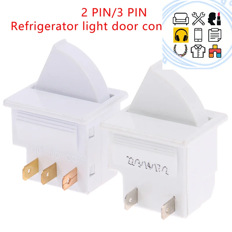 

2-pin/3-pin plug Refrigerator Door Light Switch Parts Control Lighting Compatible With Rongsheng Hisense Haier Refrigerator