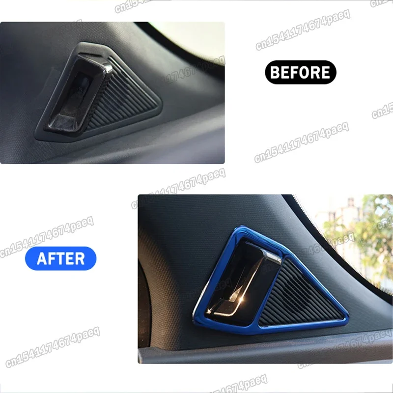 Carbon Fiber Car Front Window A Post Sound Speaker Frame Trims for Changan Unit 2020 2021 2022 2023 2024 Uni-t Accessories Auto