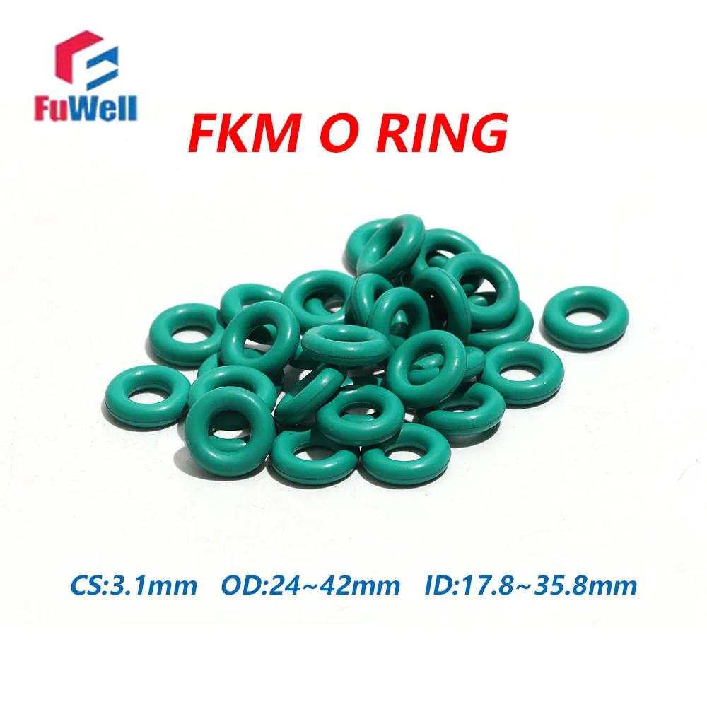 

Fuwell 200 шт. CS 3,1 мм FKM уплотнительное кольцо маслостойкие водонепроницаемые шайбы наружный диаметр 24 мм ~ 42 мм уплотнительные прокладки премиум-класса зеленая фторкаучук