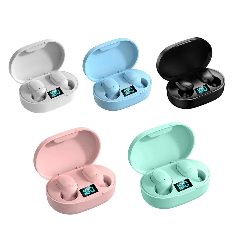 E6S TWS Wireless Earbuds Noise Canceling Waterproof Ear Buds In-Ear Stereo Headphones With LED Display Charging Case