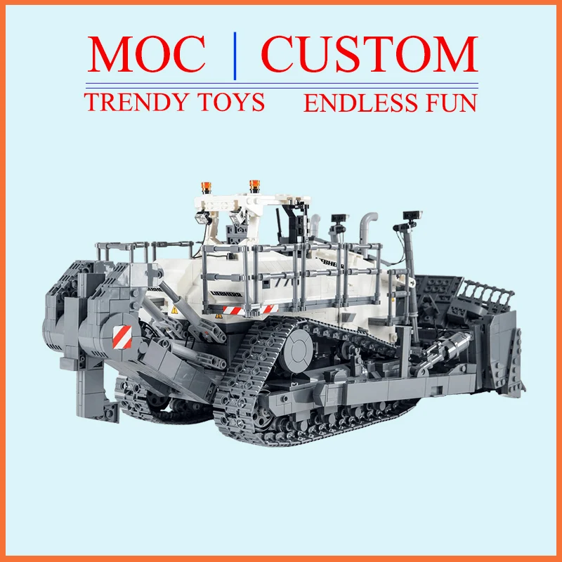 Specially Customized MOC Tracked Bulldozer Technic Model - Trendy Educational Toy - Fun Building Game Set Hot Selling Gifts