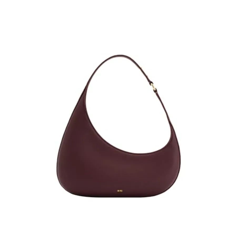 Women's shoulder bag for daily use, vegan leather in black, lightweight and spacious with adjustable strap