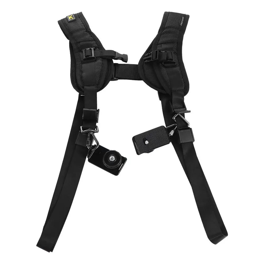 Accessories Black for 2 Cameras Rapid Sling Belt SLR Camera Shoulder Strap Dual Camera Belt DSLR Strap Double Camera Strap