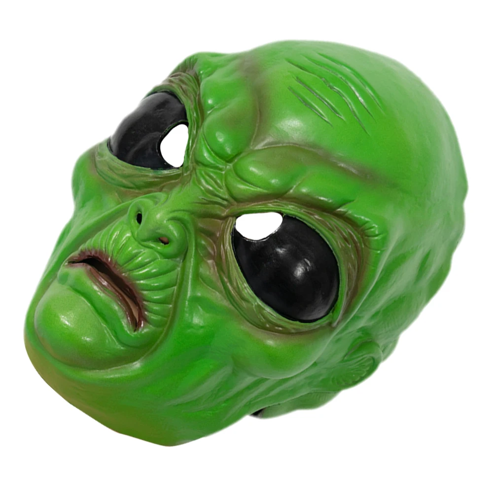 

Halloween Scary Mask Head Cover Festival Clown Surreal Green Cosplay Headgear Miss