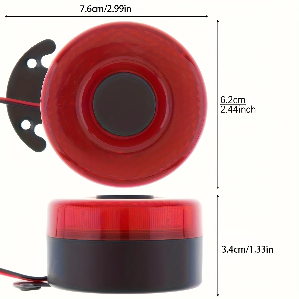 Car and truck reversing buzzer, horn with light, 12V, 24V reversing beeping sound, horn with flashing light