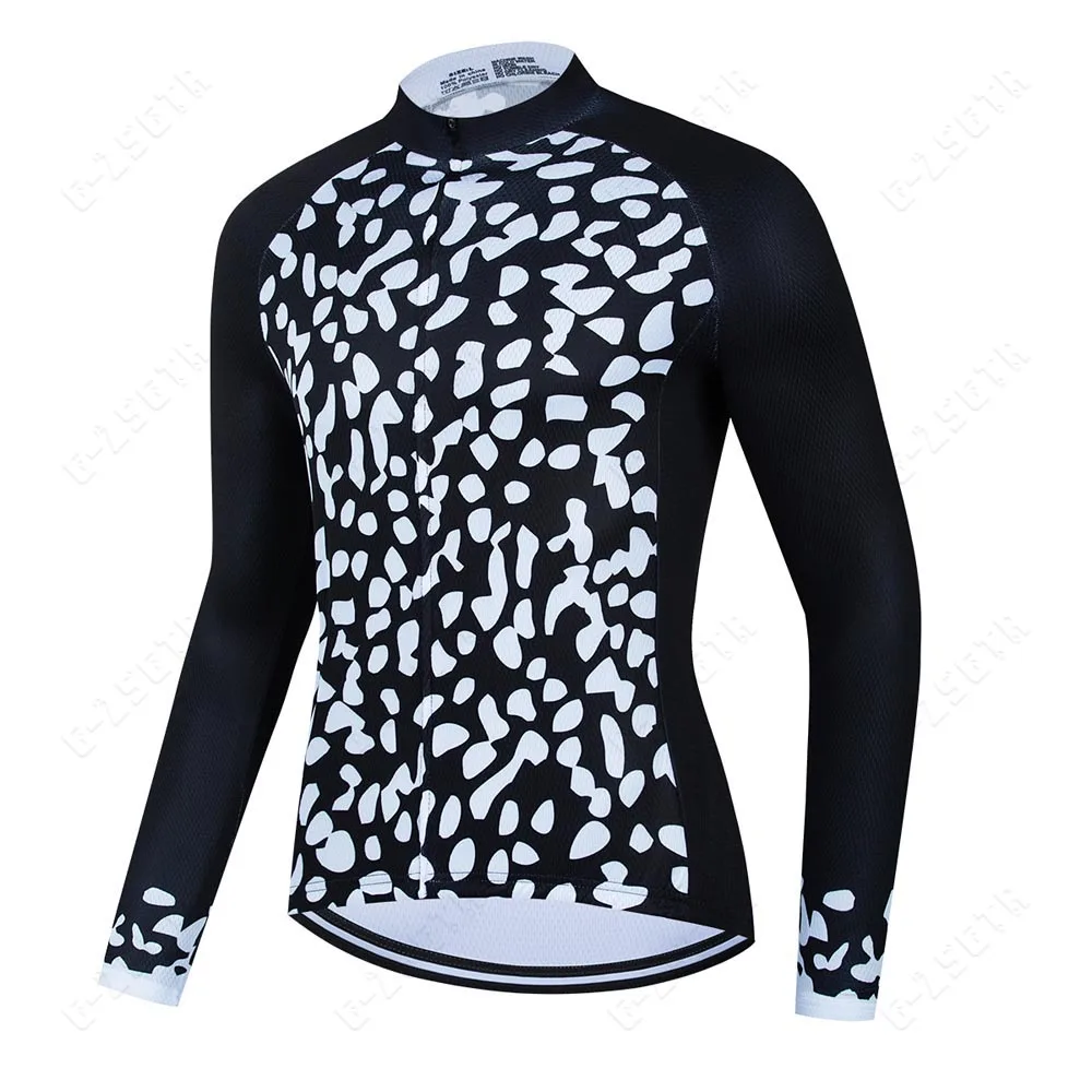 

2022 MTB Maillot Autumn Black Cycling Jersey Men's Long Sleeve Mountain Bike Shirt Road Bicycle Outdoor Ware Cycling Clothing