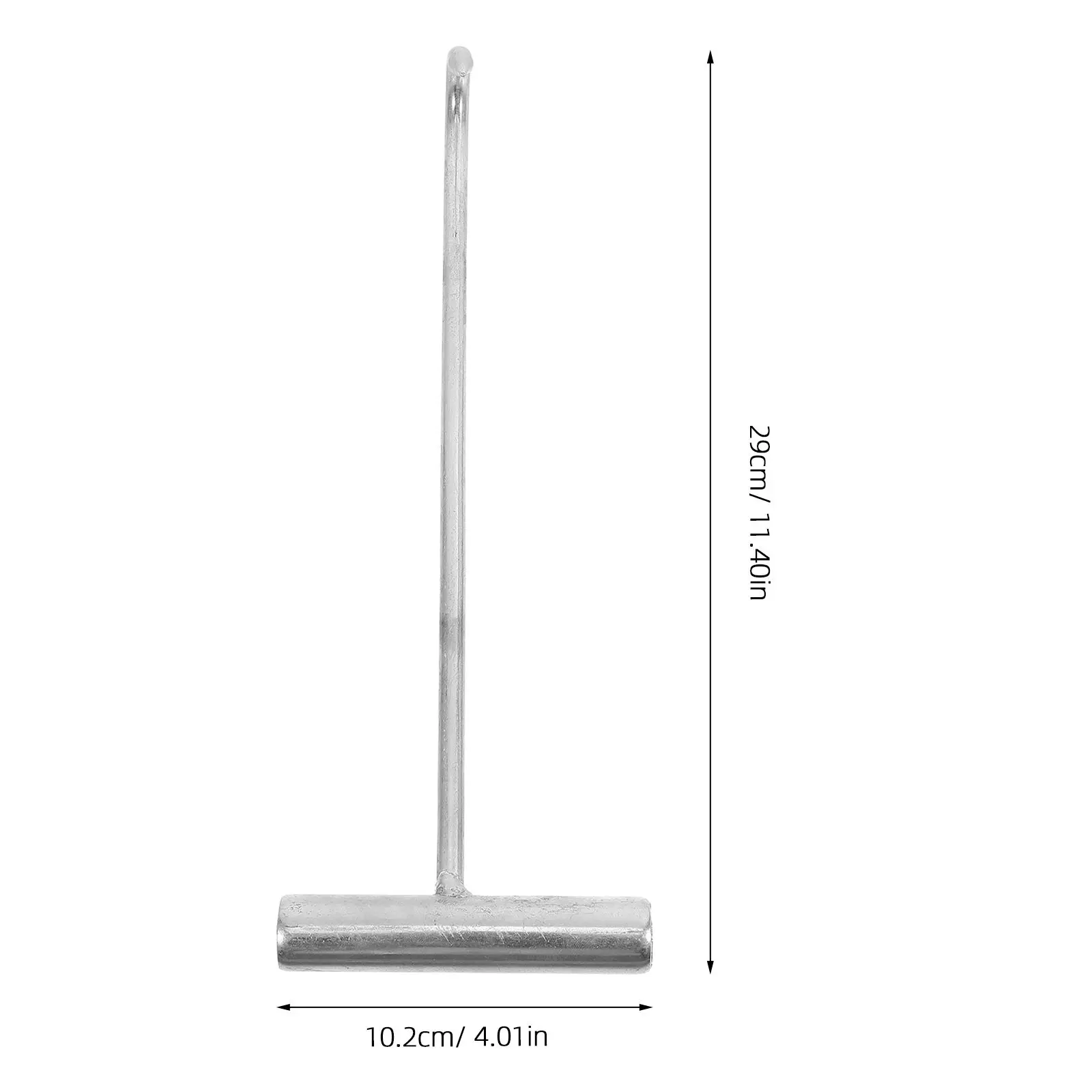 Manhole Lid Lifter with T Handle Stainless Steel Heavy Duty Hook for Sewer Drain Cover Removal Durable Plumbing Moving Tool - view 4