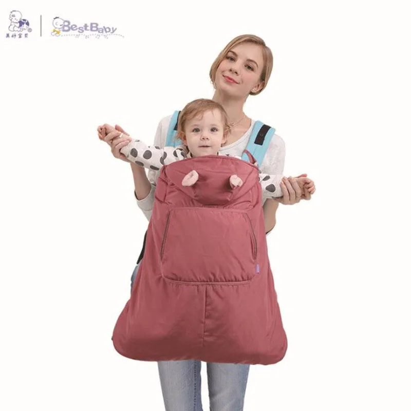 Waterproof Baby Carrier Cloak Velvet Cape Cloak Winter Warm Cover Wind Out Necessary Carrying Children Backpack Sling Cloak