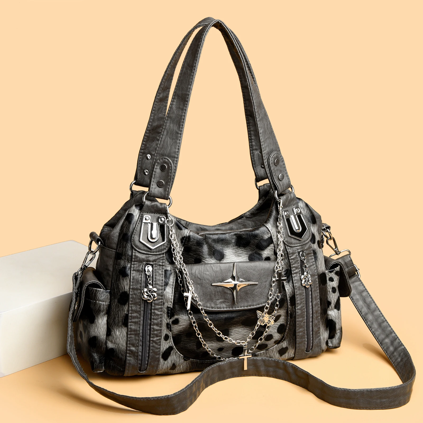 

Сумки через плечо из искусственной кожи большой вместимости с регулируемым ремнем для женщин, для работы, шопинга, путешествий и повседневного использования