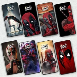 Deadpool Marvel Dead Pool For Xiaomi Poco X6 X5 X4 X3 F4 F3 NFC M6 M5 M4 GT S Pro 4G 5G C65 Black Soft Phone Case