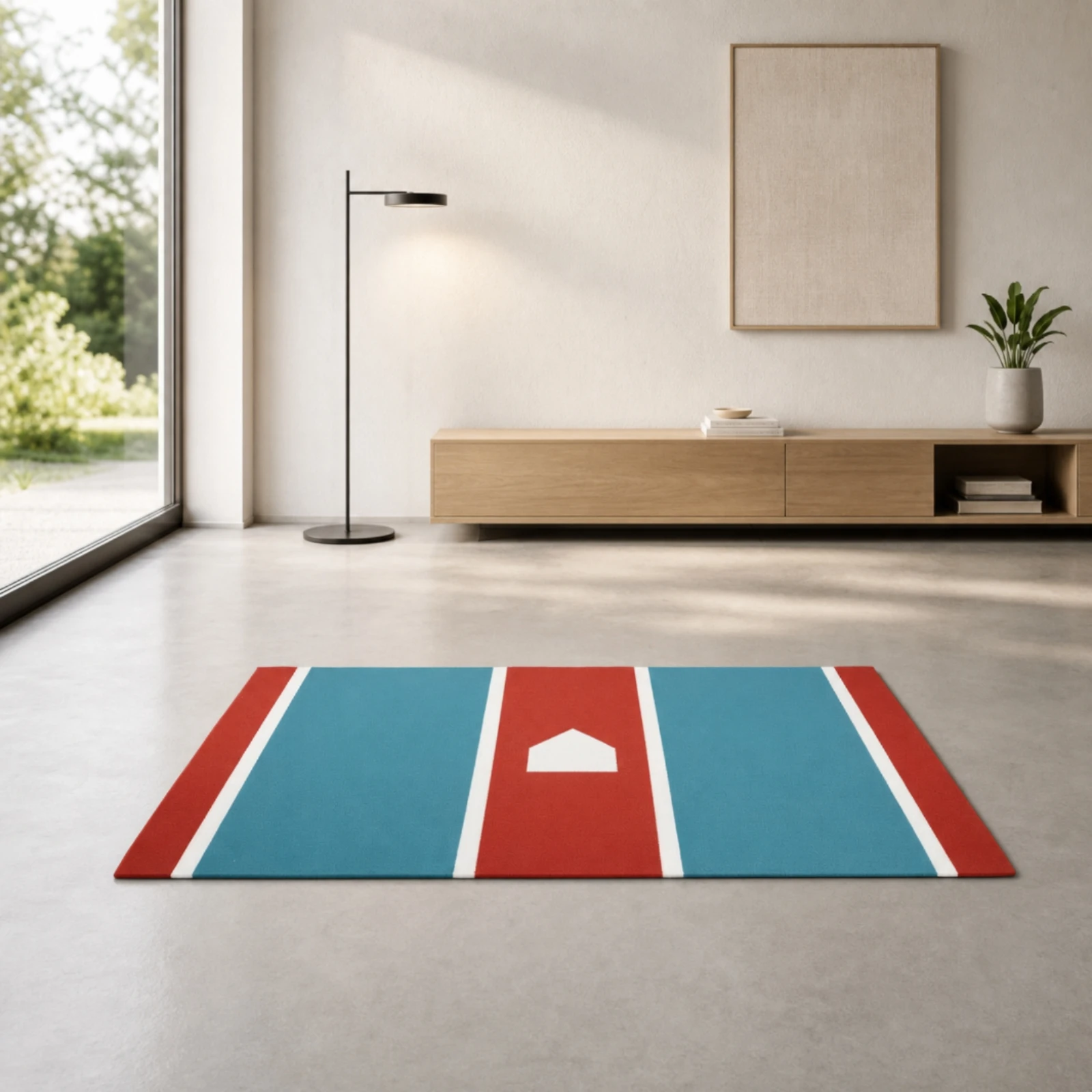 Batting Mat with Batter's Box Wear-Resistant Turf Mat with Batter-Box Markings Synthetic Antislip for Coaches, Pregame Warmup