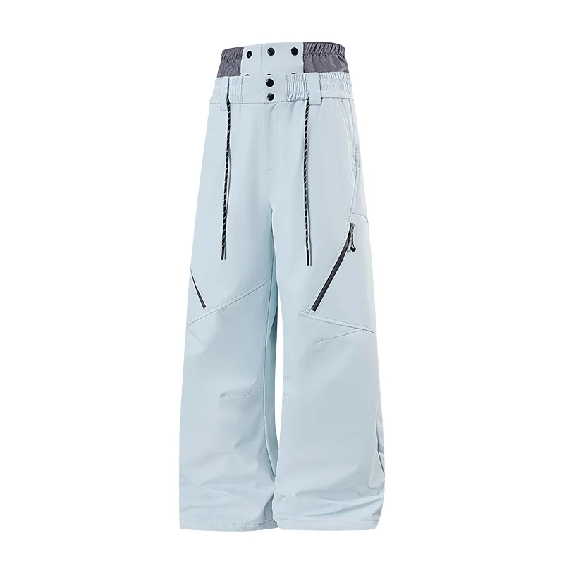 2025 Winter New Outdoor Tide Brand Thickened Ski Pants Protective Waist Three-proof Thermal Shock Pants