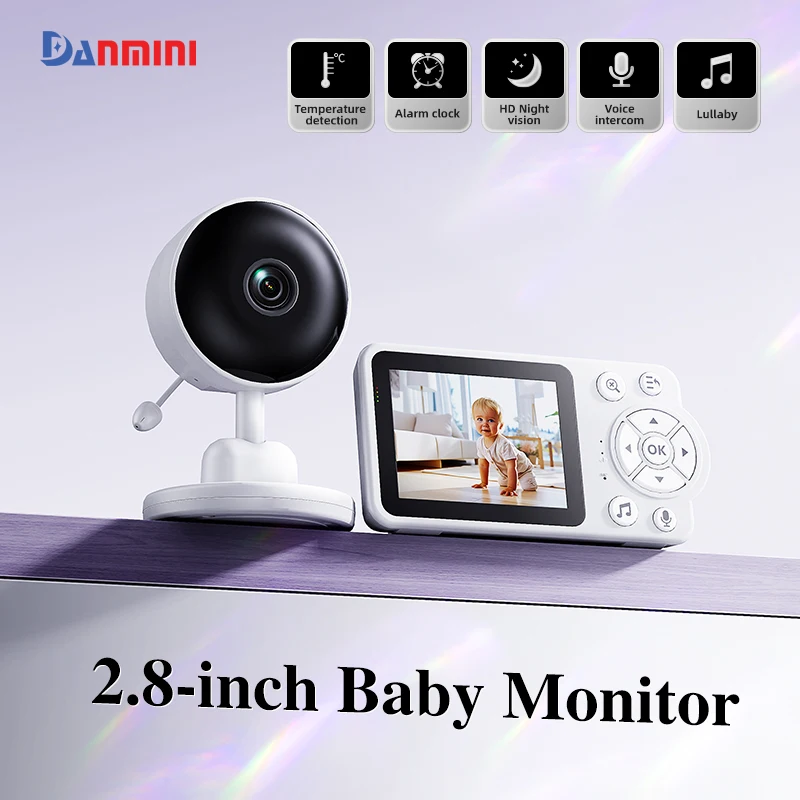 28''-electronic-baby-monitor-camera-with-infrared-night-vision-cry-detection-24g-video-intercom-danmini-child-monitoring