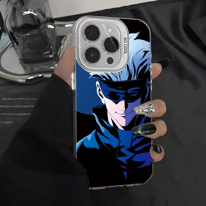 Jujutsu Kaisen Gojo Satoru Partoon Phone Case For iPhone 16 15 14 13 12 11 Pro Max 7 8 Plus XR X XS MAX SE2 Soft Silicone Cover