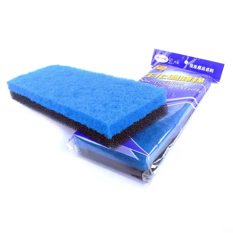2-Pack Aquarium Filter Pad 32x12cm - Dual-Density Coarse & Fine Filter Media for Fish Tank, Pond & Hydroponic System