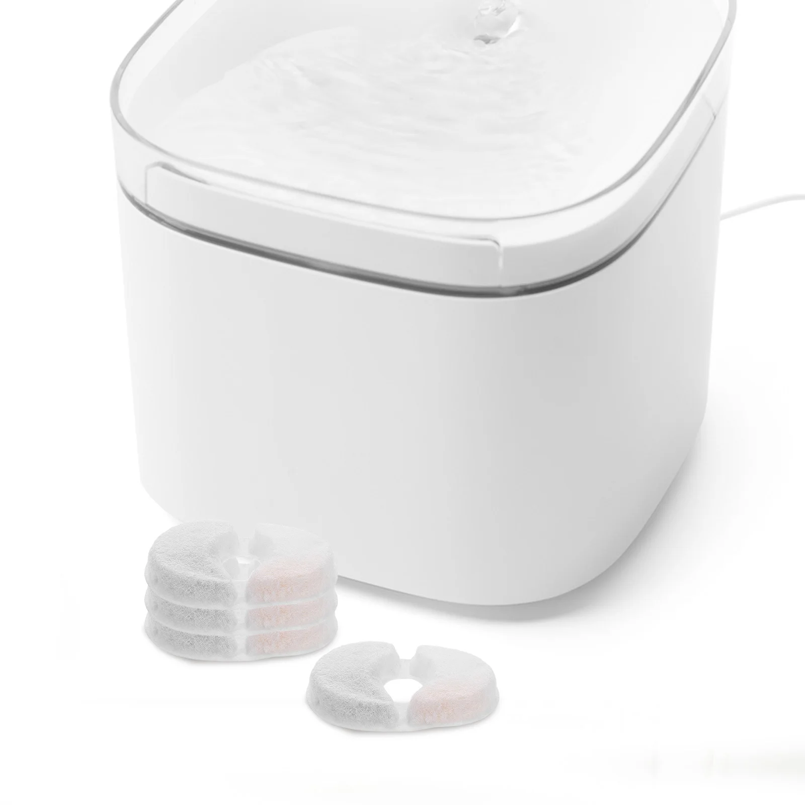 

12 pcs Pet Fountain Replacement Filter For Cat Water Fountain Sponge Filters Compatible With Square Fountains Dog