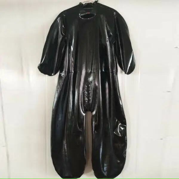 

Ganzanzug Gummi Latex Uniform 100% Rubber Cosplay Pure Black Herren S-XXL