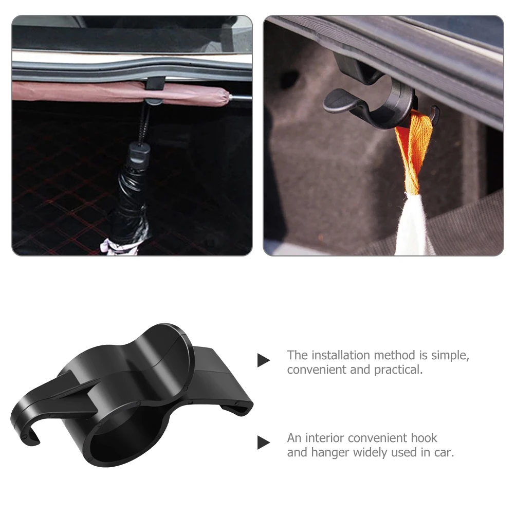 

10pcs Car Trunk Umbrella Holder Hook Multifunctional Stand Plastic Towel Rack Storage Organizer Vehicle Accessories