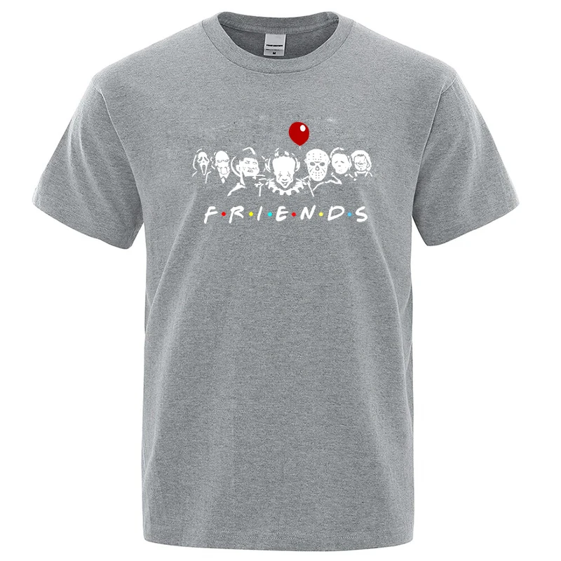 Herren-T-Shirt aus hochwertiger Baumwolle (100 %) mit lustigem Freunde-Print, locker geschnittenes Sommer-T-Shirt mit O-Ausschnitt für Männer – Detail 4