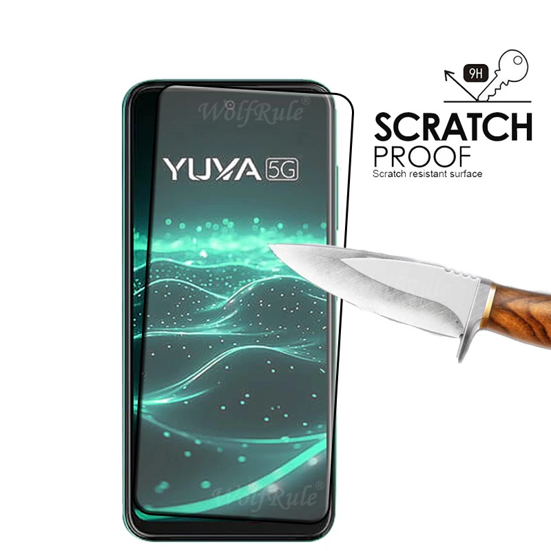 4PCS Full Cover Glass For Lava Yuva 5G Glass Lava Yuva 5G Screen Protector Full Cover Glue 9H HD Tempered Glass For Lava Yuva 5G