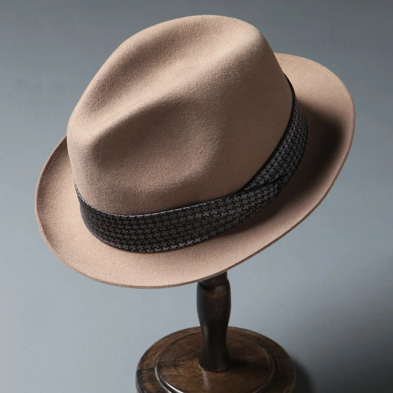 New 2022 Autumn And Winter Retro Fedora Hat Top Grade Men Women Wool Felt Hats Vintage Jazz Hat Chapeau Dropshipping LM14