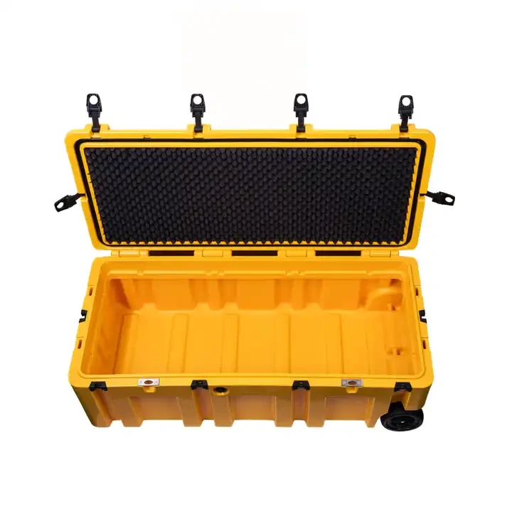 Rotomolded Hard Plastic Carrying Case with Wheel, Tool Box with Trolley, Large Capacity, 175L