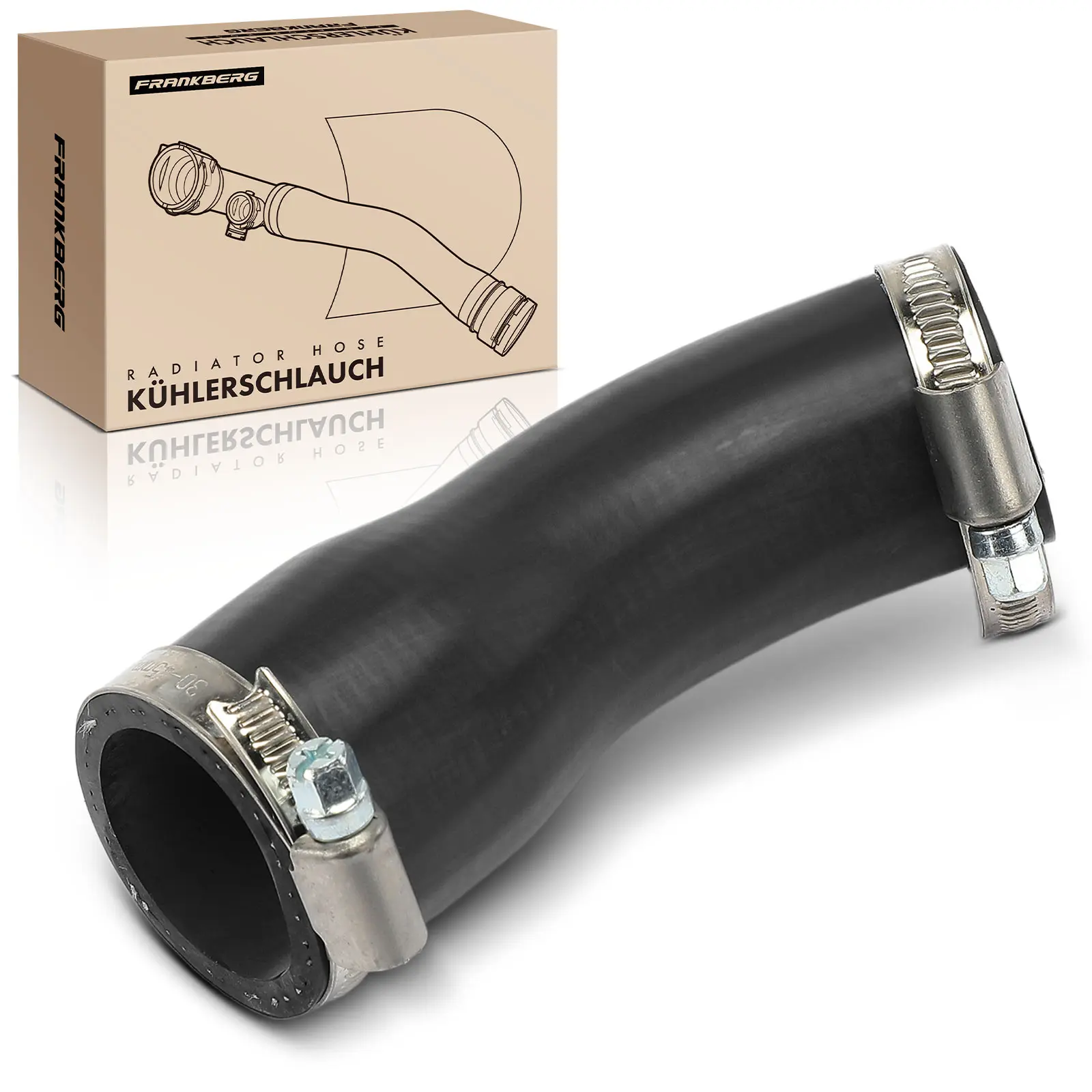 Frankberg 1x Kühlerschlauch Kühlwasserschlauch für Smart Fortwo Cabrio 450 0.8L 2004-2007 24SKV534 A6601410104 Q0001472V004