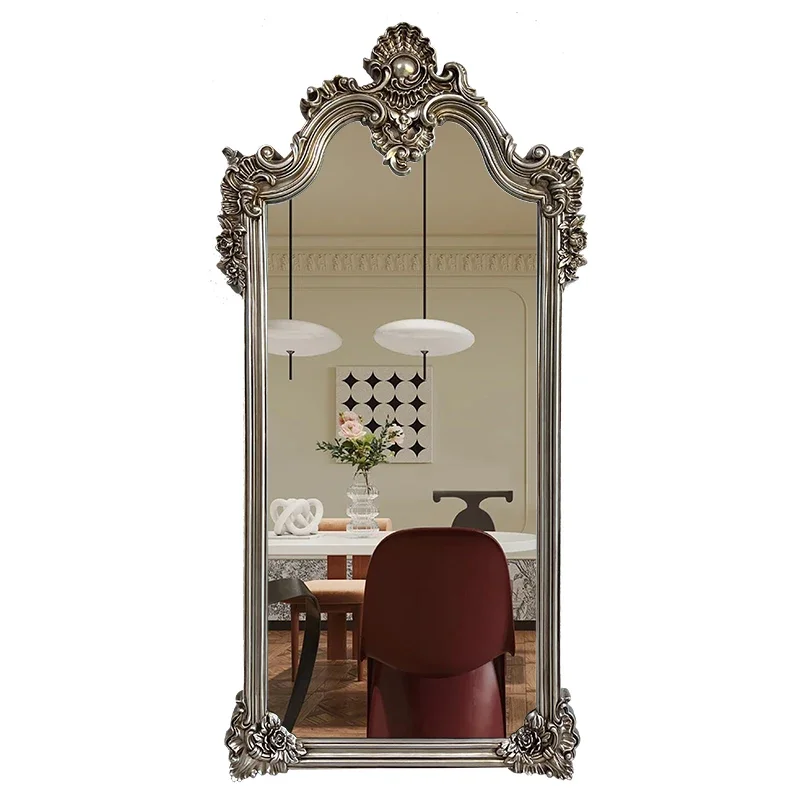 Northern Europe Floor Mirrors Vintage Standing Big Full Body Decorative Mirrors Home Bedroom Long Espelhos Decorativos Mirror