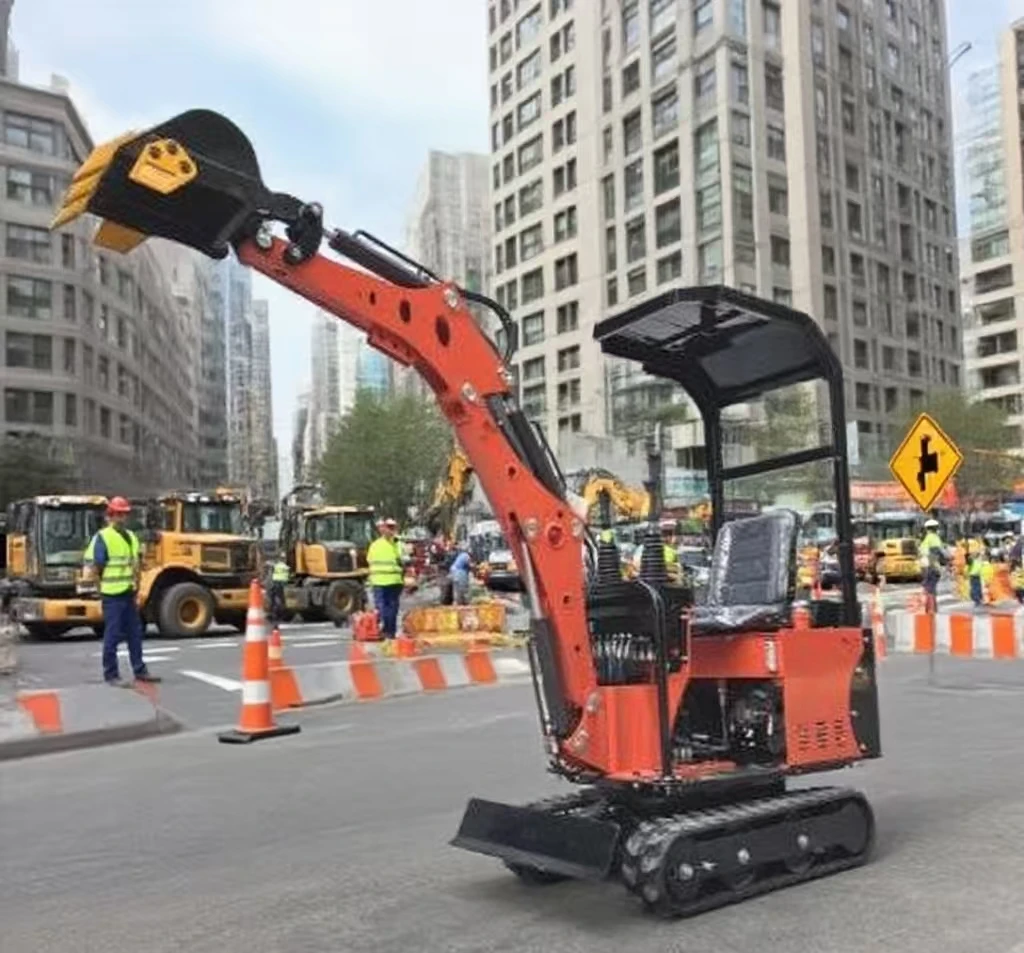 뛰어난 굴착 능력의 0.8톤 EPA 엔진 무테일 미니 굴삭기: 도시 및 조경 맞춤화에 이상적