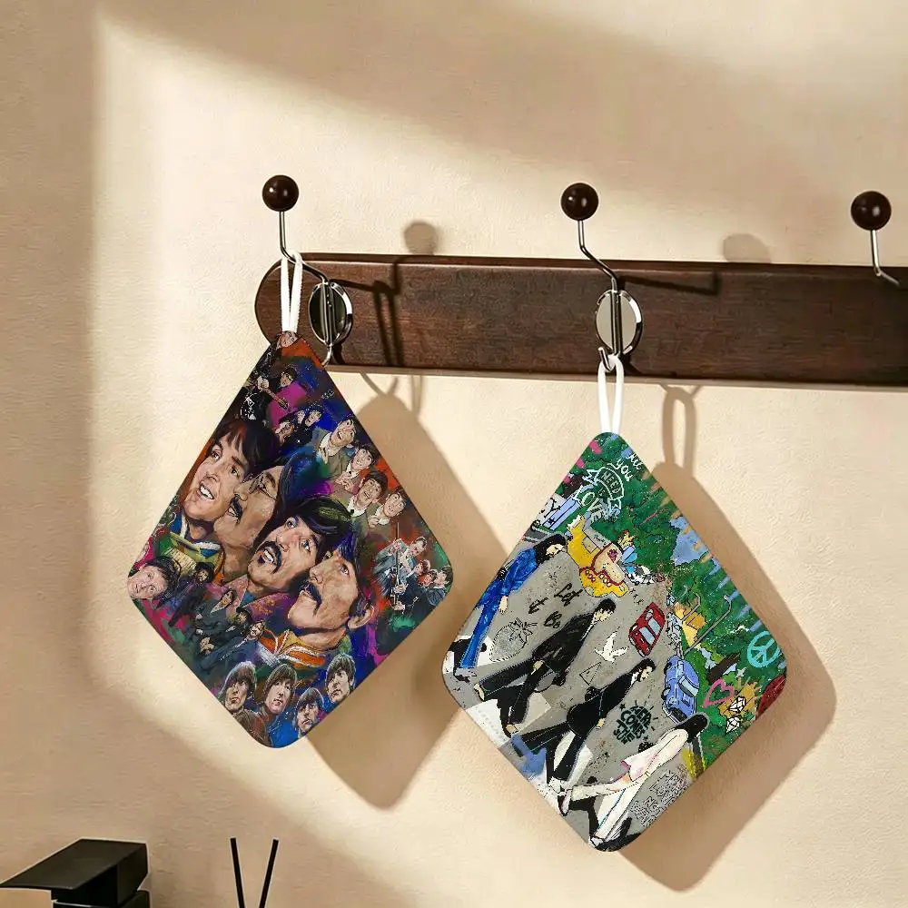 Band The B-Beattles Reusable Hanging Kitchen Towel, Polyester Cotton Soft Fabric for Office Home Daily Life