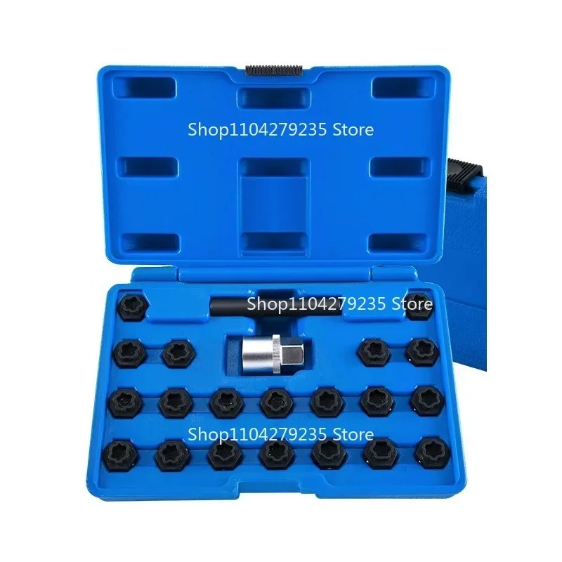 

Suitable for Tire Anti-theft Screw Disassembly Tool Socket 22 Piece Set