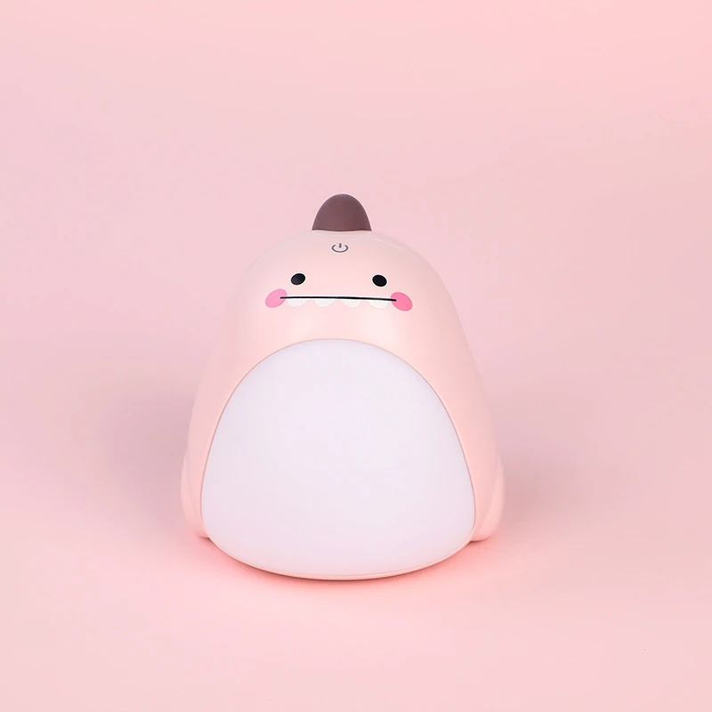 Luce notturna dimmerabile per camera da letto per bambini, luce notturna per vivaio in Silicone dinosauro carino per la decorazione della lampada della camera da letto a LED della camera dei bambini