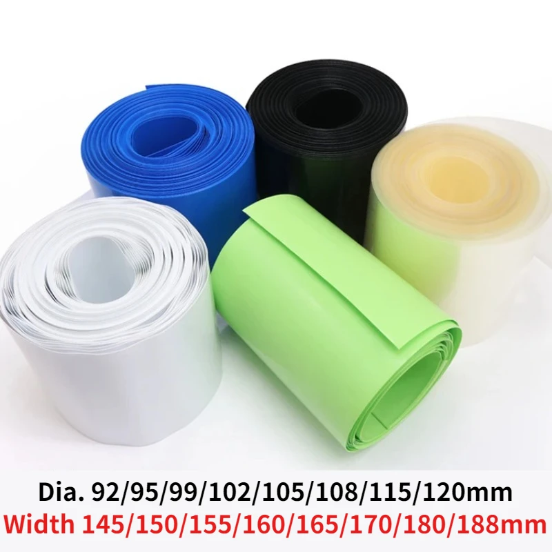 

Width 145-188mm PVC Heat Shrink Tube Dia 92mm -120mm Lithium Battery Insulated Film Wrap Protection Case Pack Wire Cable Sleeve