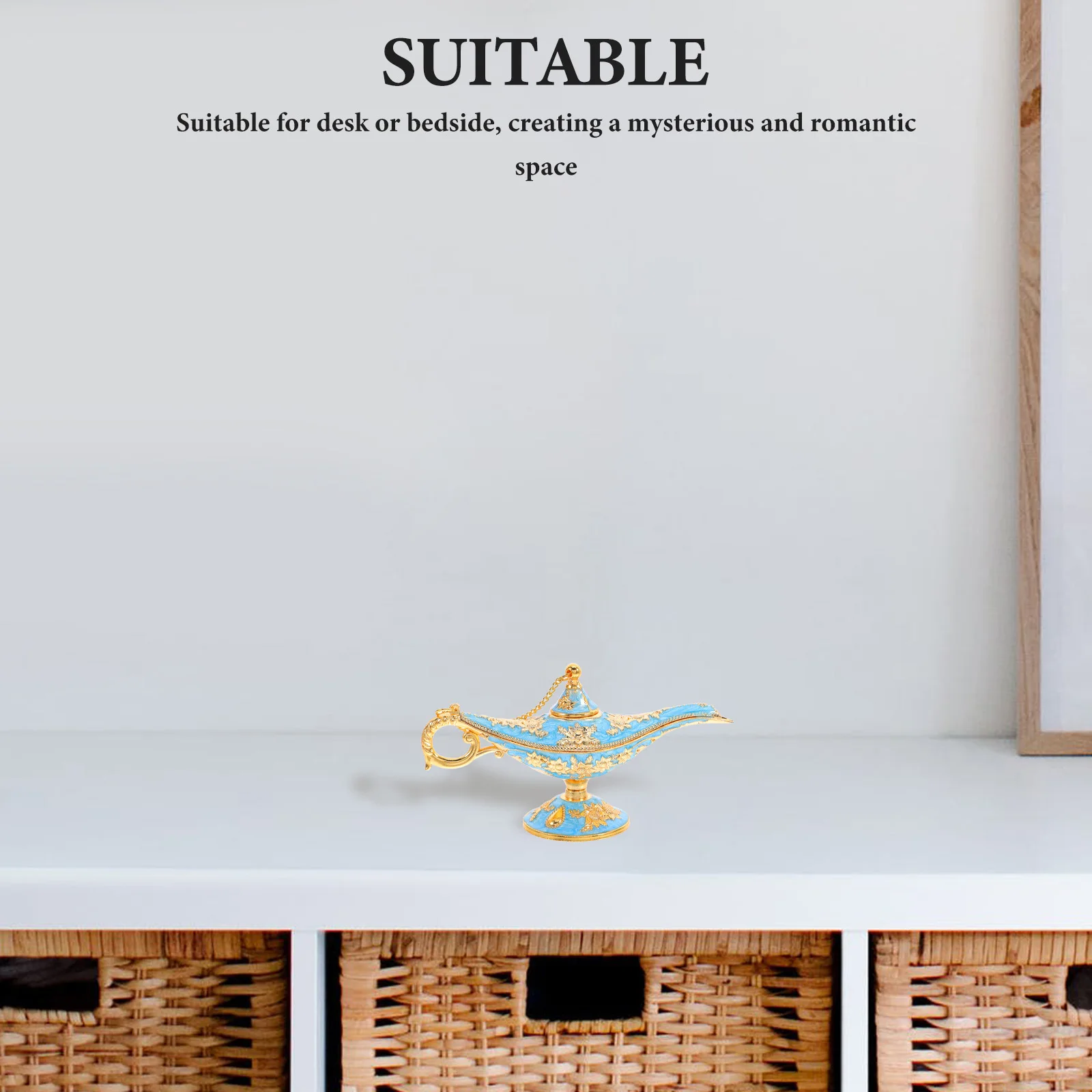 

Vintage Lamp Ornament Retro European Style Flower Pattern Decorative Light Bedroom Living Room Table Desktop Decoration Gift