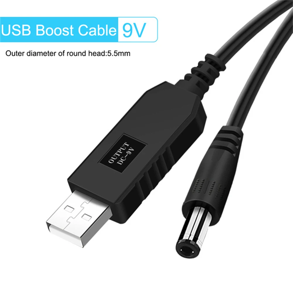 USB Power Boost Line DC 5V a DC 9V / 12V USB Converter Adapter Router Cable spina 2.1x5.5mm