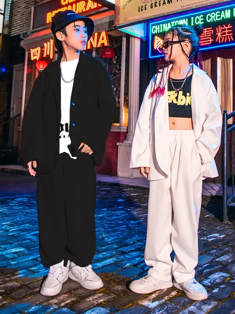

Children's street dance performance attire, handsome suit, hip-hop suit, stand up drum fashion suit