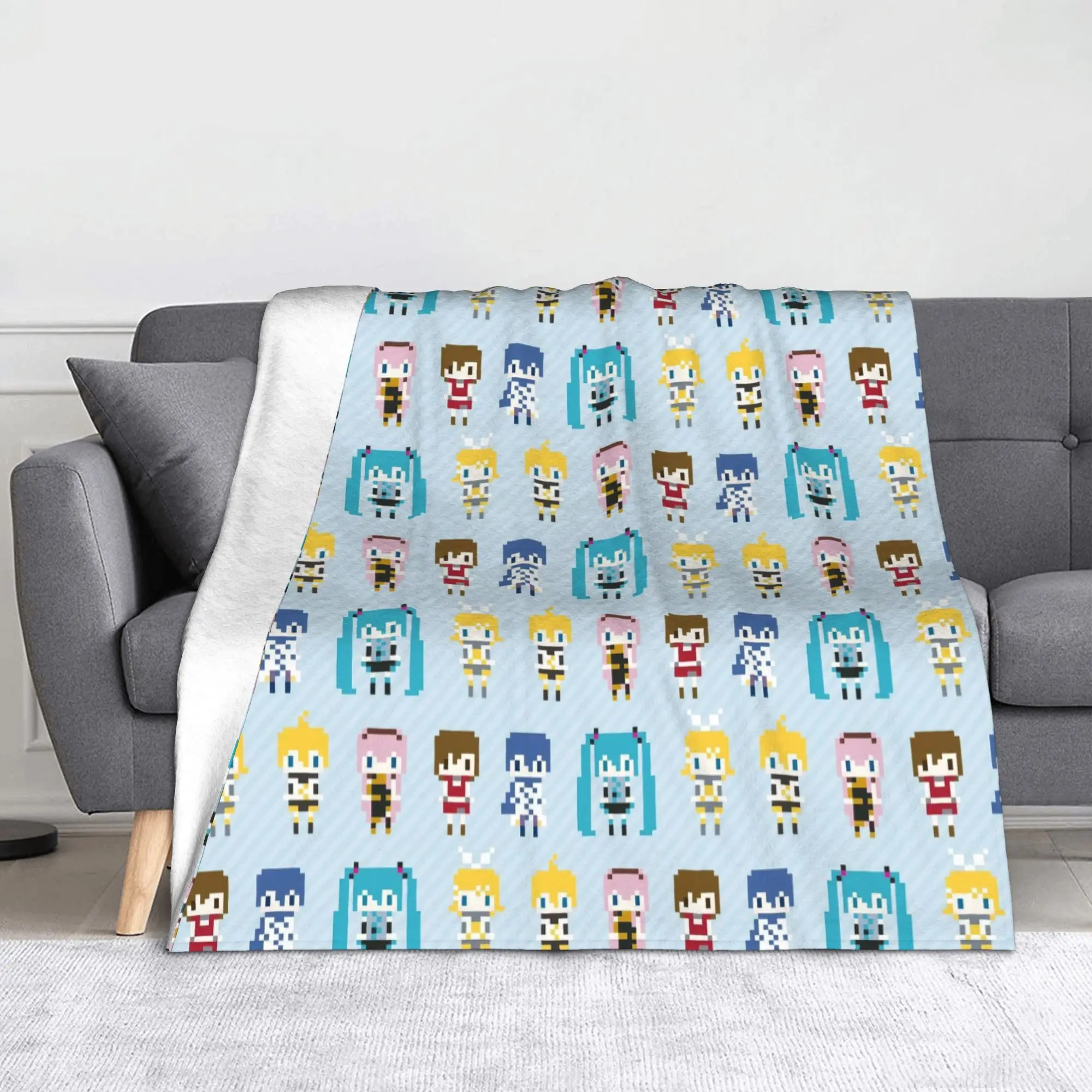 vocaloid-アニメかわいいフランネルブランケット-h-初音ミク素晴らしいスローブランケットソファ寝具ラウンジ用-150-125-センチメートル敷物ピース