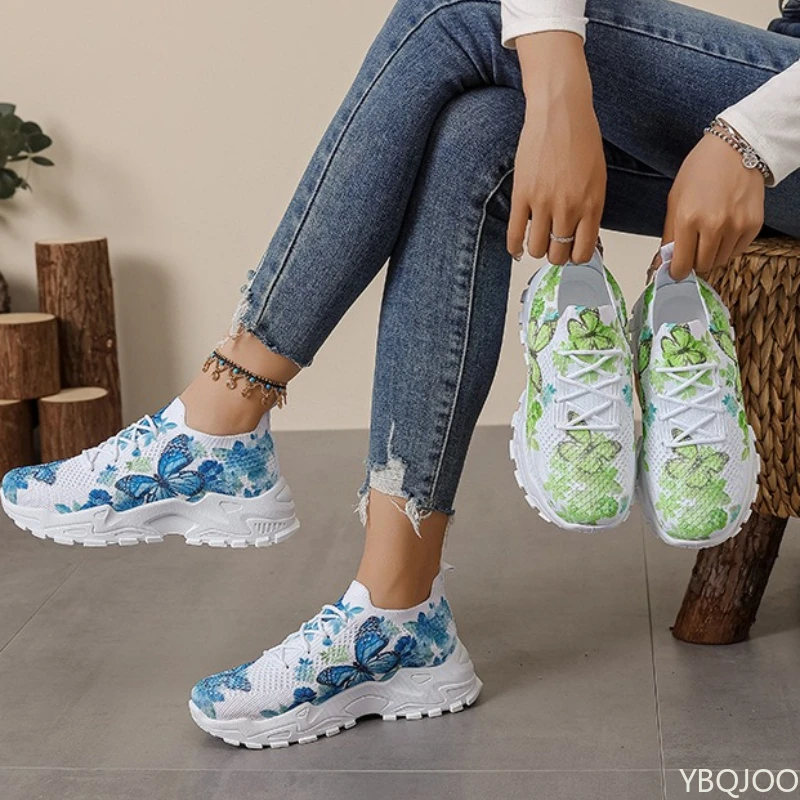 Large Size Autumn Fashion Breathable Lightweight Casual Comfortable Women's Shoes Versatile Flat Bottom Women's Sports Shoes