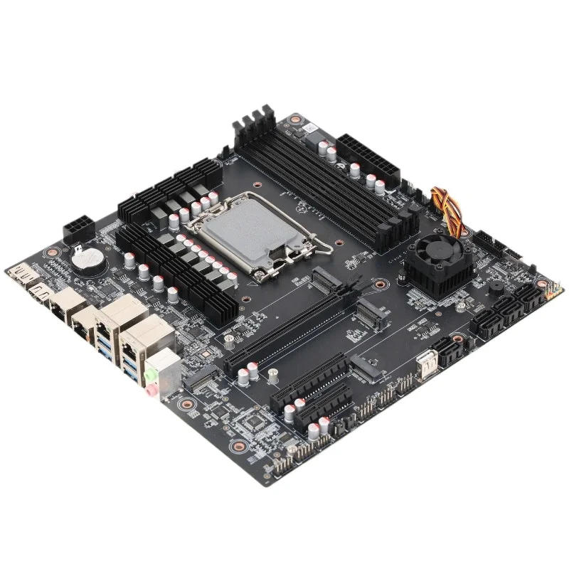 For Z690 MATX Storage Server Motherboard 4 Ethernet Port 8 SATA 3 PCIe Slot Compatible 12 Gen CPU NAS Mainboard