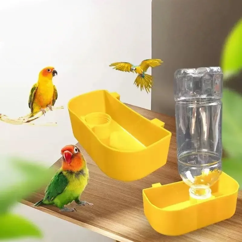 Kreativer Vogel-Wasserspender & Futterautomat für Papageien und Tauben, Hängender Trinkbecher aus Kunststoff für Vogelkäfige, Spezielle Vogelpflege-Ausstattung – Detail 3