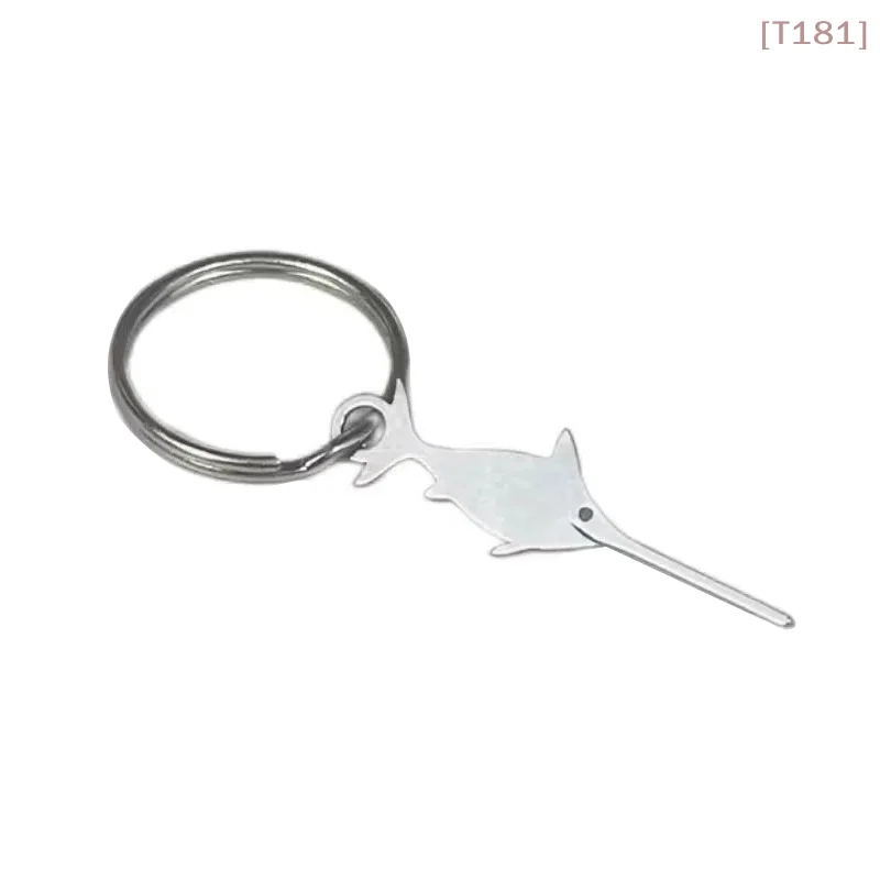 

[E] Swordfish Shape Stainless Steel Needle for Smartphone Sim Card Tray Removal Eject Pin Key Tool Universal Thimble