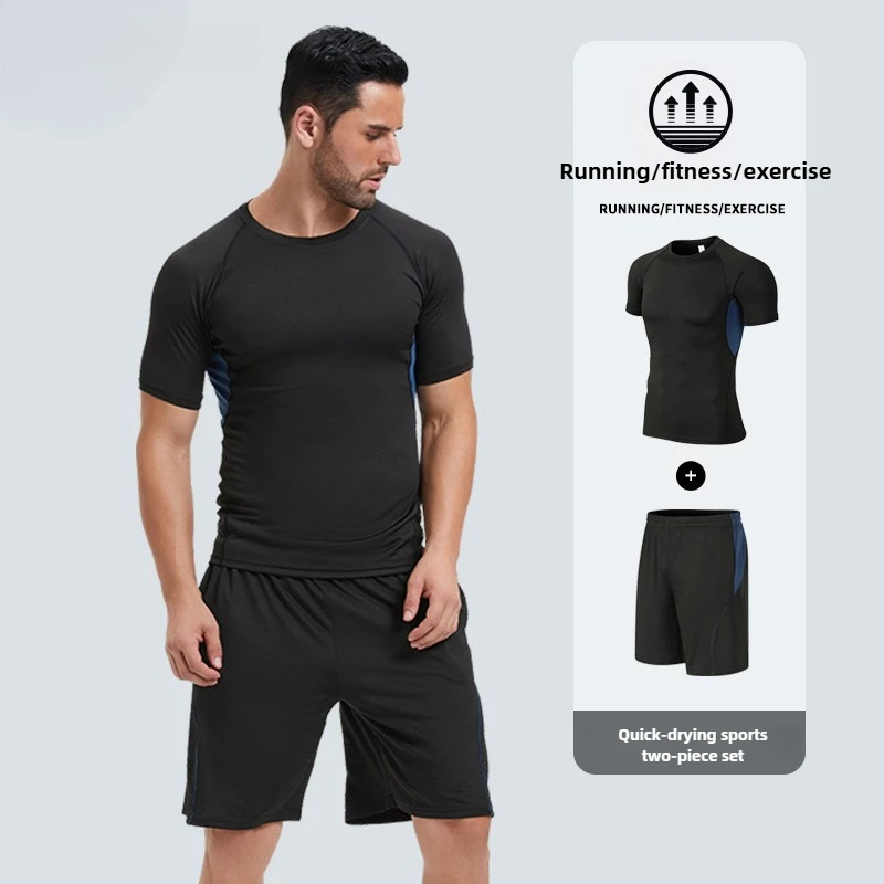 

Men's All-Day Performance 2-Piece Athletic Set - Quick-Dry Training Outfit for Running, Basketball & Football