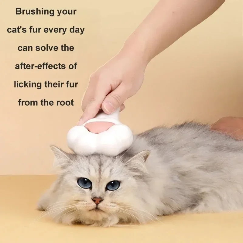 Cute Cat Paw Grooming Brush Pet Massage Comb Hair Removal Tool for Cats Dogs Interactive Puppy Kitten Cleaning Accessories view 3