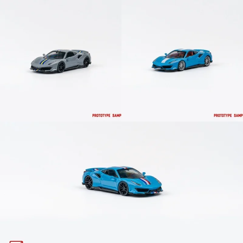 **Preorder**DCM 1:64 Novitec 488 Pista Sky Blue /Gray Diecast Model Car